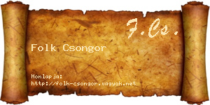 Folk Csongor névjegykártya